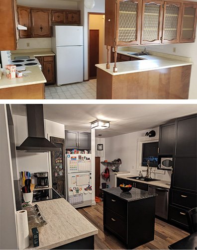 kitchen renovation before and after pictures